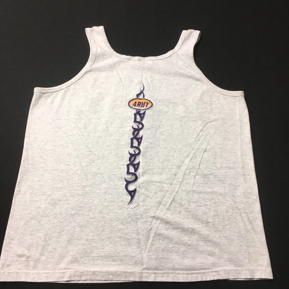 Vintage 90s Soffe United States Army graphic t-shirt tee Sz XL tank top gray - Picture 7 of 10